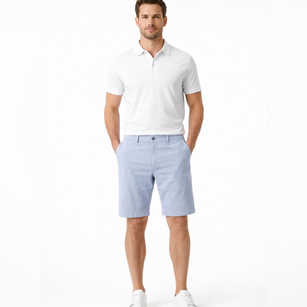 Brax Men’s Light Blue Flat Front Casual Shorts Size 36💛
